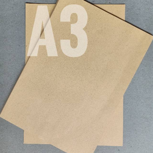 

( 100 Lembar ) Kertas Samson / Kertas Kraft / Kertas Pembungkus 80 gsm Ukuran A3 / 29.7 cm X 42 cm