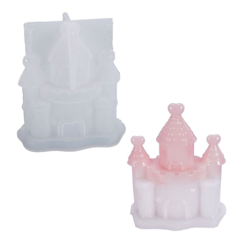 SIY  Resin Crystal Epoxy Mold Three-dimensional Castle House Fantasy Decoration Casting Silicone Mould DIY Crafts Making Tool