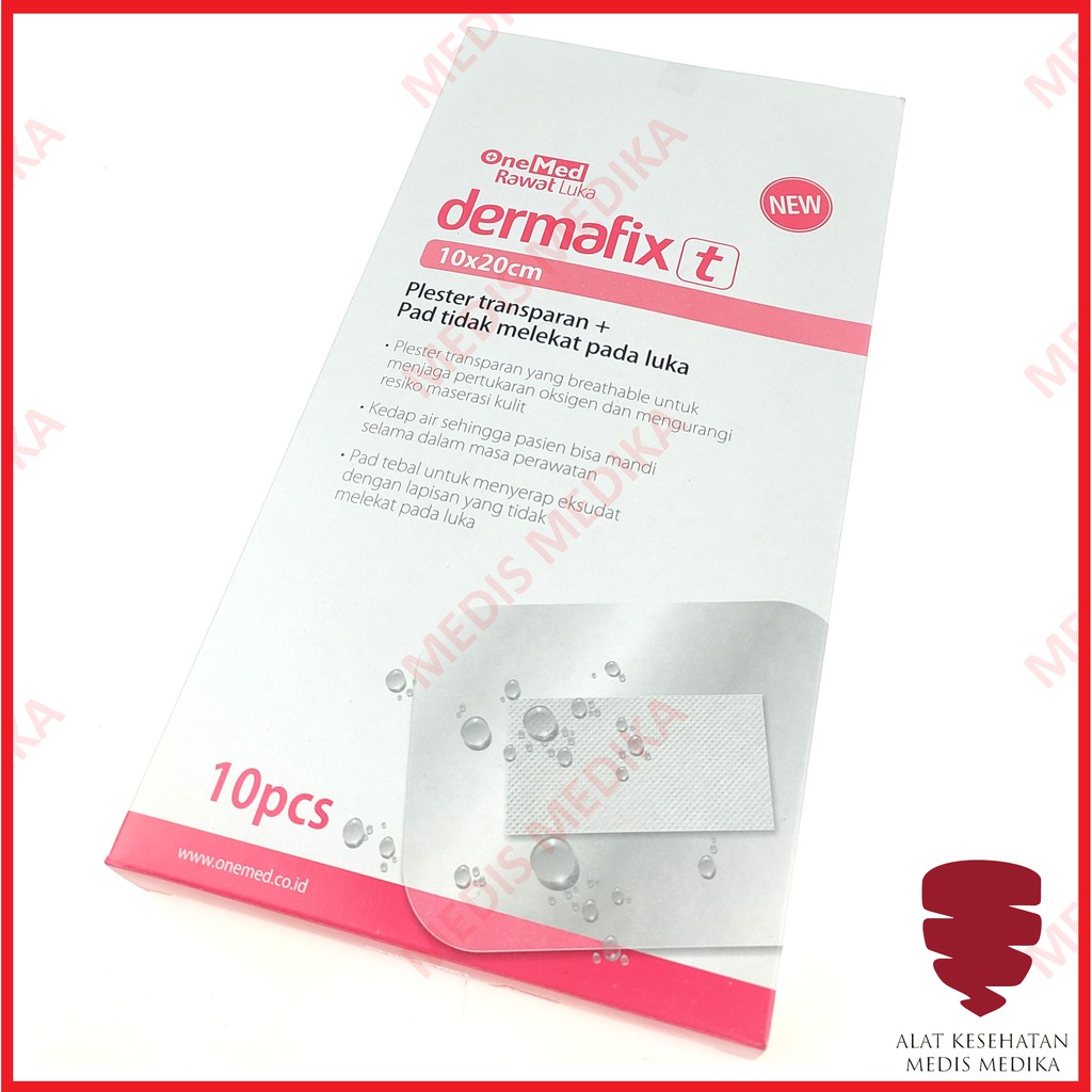 Dermafix T 10 x 20 cm Onemed Plaster Transparan 10x20cm Peralatan P3K Plester Luka  Sesar Anti Air Bening 10x20 20cm