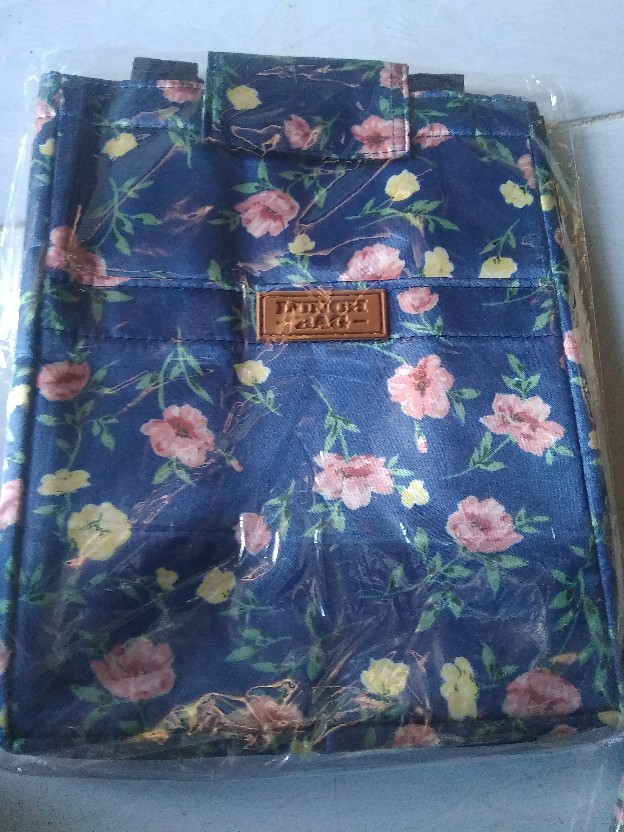 Tas Bekal Makanan Lunch Bag Motif Perekat Cooler Bag Aluminium Foil Lunch Box Set Tempat Kotak Makan