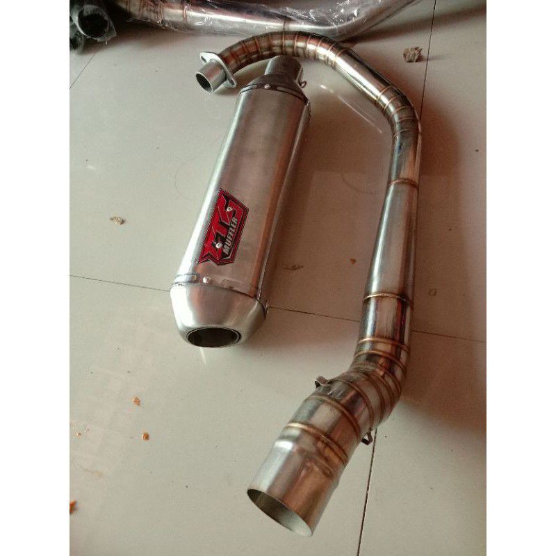 knalpot racing CTS Muffler pnp GL CB Tiger Fu Megapro dll pipa las cacing model J paten