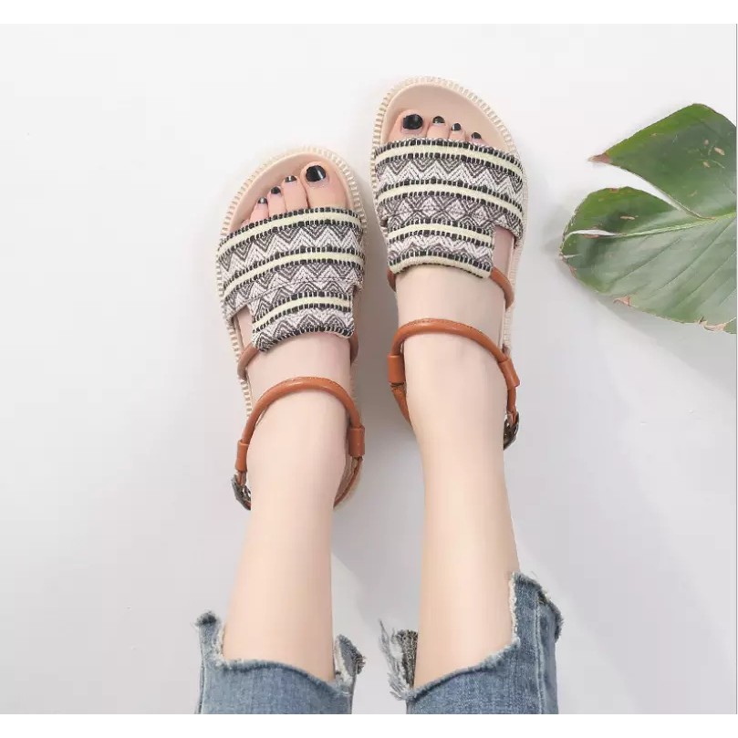 Wedges Sandal NABILLA Batik / Sanda Wanita Tali WDS 141