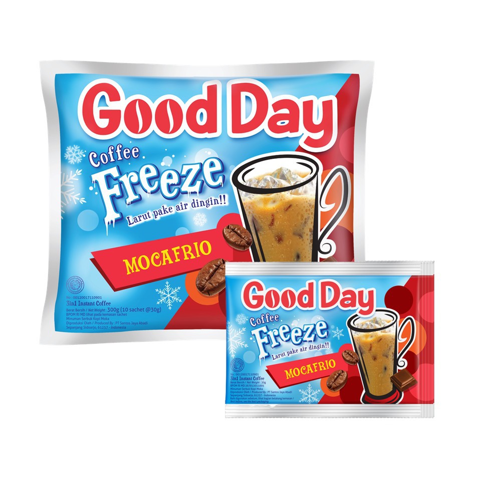 

Good Day Kopi Freeze Mocafrio Bag (10 Sachet Berat 30 Gram) x2pcs