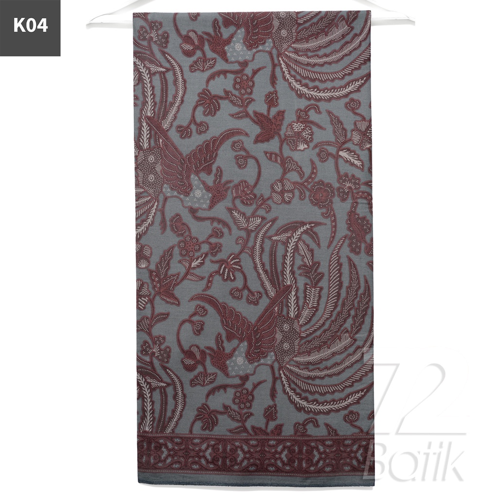 KAIN BATIK PREMIUM Bahan Katun Motif Phoenix Warna Merah Bata 721682 Cap 72 Jarik Jarit Samping Kebat Panjang Batik Katun Modern Premium Bahan Seragam Batik Pernikahan Kantor Keluarga Murah Kamen Jadi Batik Bali Lembaran