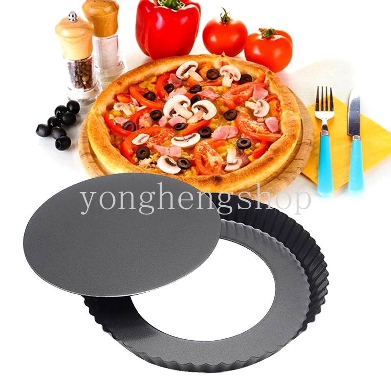 Loyang Kue / Pie / Pizza Bentuk Bulat Bahan Aluminum Alloy Anti Lengket Ukuran 8 &quot;