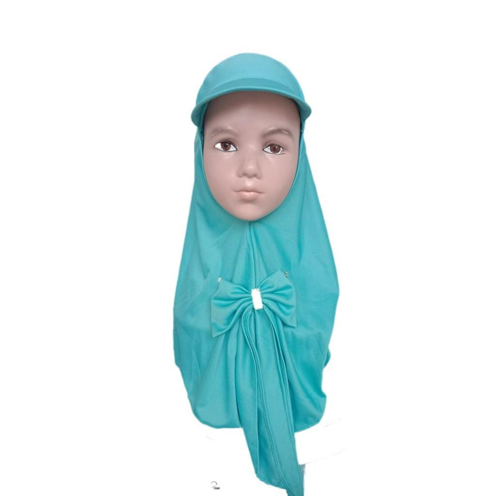 JILBAB ANAK TOPI SPORT VARIASI PITA - KERUDUNG INSTAN MODEL TOPI-2