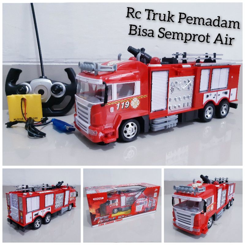 Rc Truk Pemadam Kebakaran - Mainan Mobil Truck Fire Damkar Remot Kontrol Anak