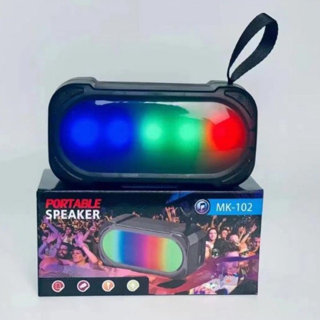 Speaker Bluetooth RGB Led MK-102 Portable Wireless Speaker MK-102 Led