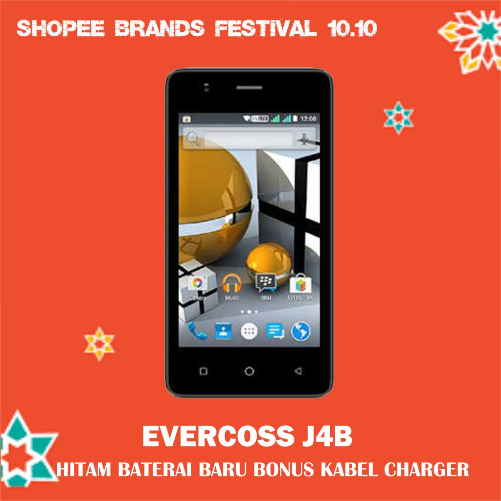 Evercoss J4B/Android /Bisa WA,BBM,FB/Hp Murah/ iMEI Aman/ Baterai baru