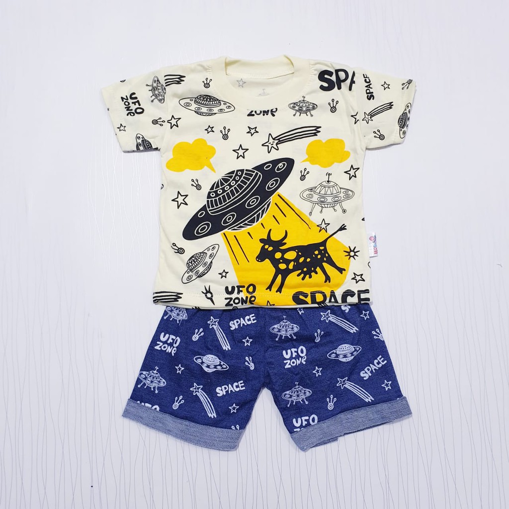 cyand clothing - setelan pakaian anak cowo motif sholat lima waktu