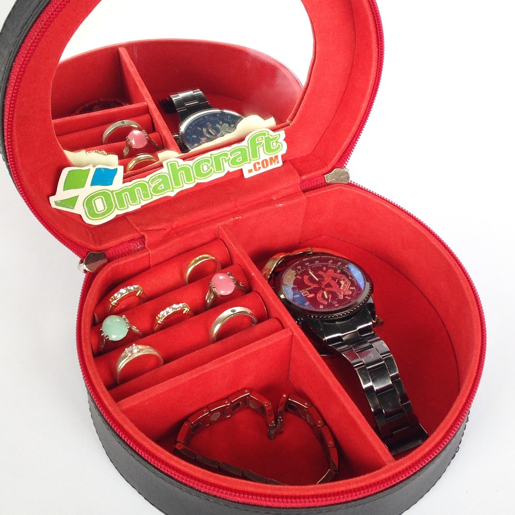 HITAM MERAH Tempat Perhiasan dan Aksesoris Warna / Mini Jewelry Box and Accesories.