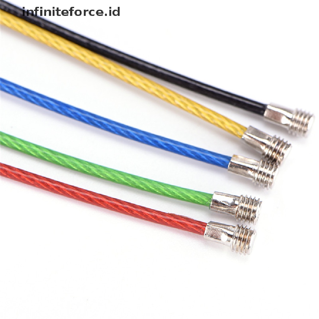 (infiniteforce.id) 5pcs Gantungan Kunci Kabel Kawat Stainless Steel Untuk Outdoor / Hiking