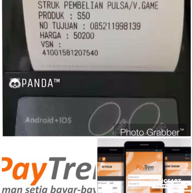 MINI PORTABLE/MOBILE RECIEPT POS PRINTER PANDA PRJ-58B 58MM KERTAS KASIR/PPOB THERMAL(USB+BLUETOOTH)