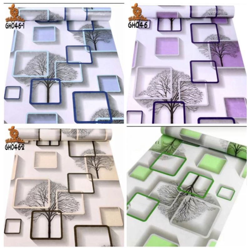 Wallpaper dinding sticker 45cmx 10m wallpaper sticker polos 3d motif gh046/gh046-1/gh046-2 /Wallpape