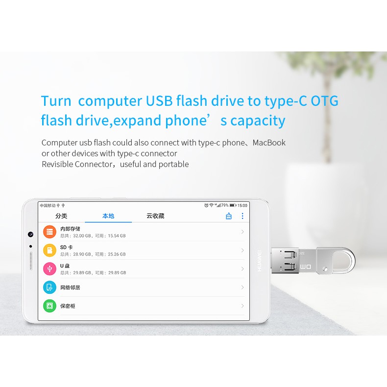 DM USB Type C to USB 2.0 OTG Smartphone