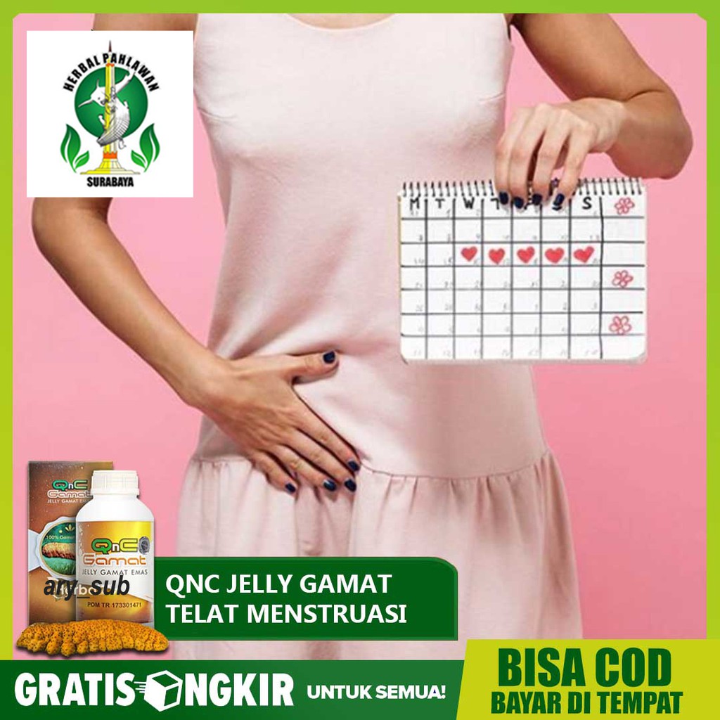 Obat Telat Datang Bulan - Telat Mens - Haid Tidak Teratur - Haid Berkepanjangan QnC Jelly Gamat