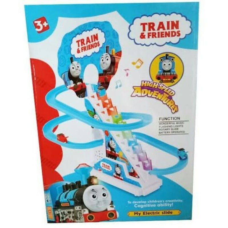 MAINAN ANAK TRACK SLIDE KARAKTER ATAU TRACK TANGGA SUPER KEREN