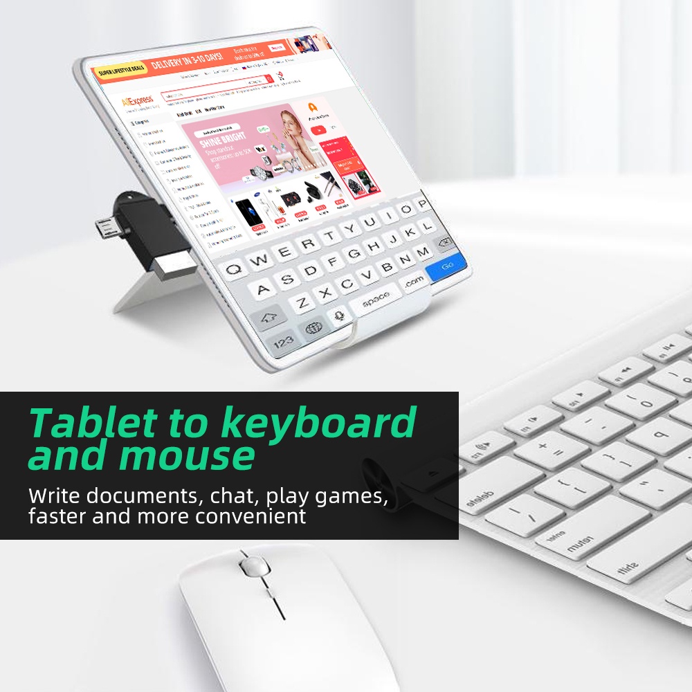 Adapter OTG Tipe c 2 In 1 Multifungsi Untuk Android Tablet Huawei Xiaomi Oppo