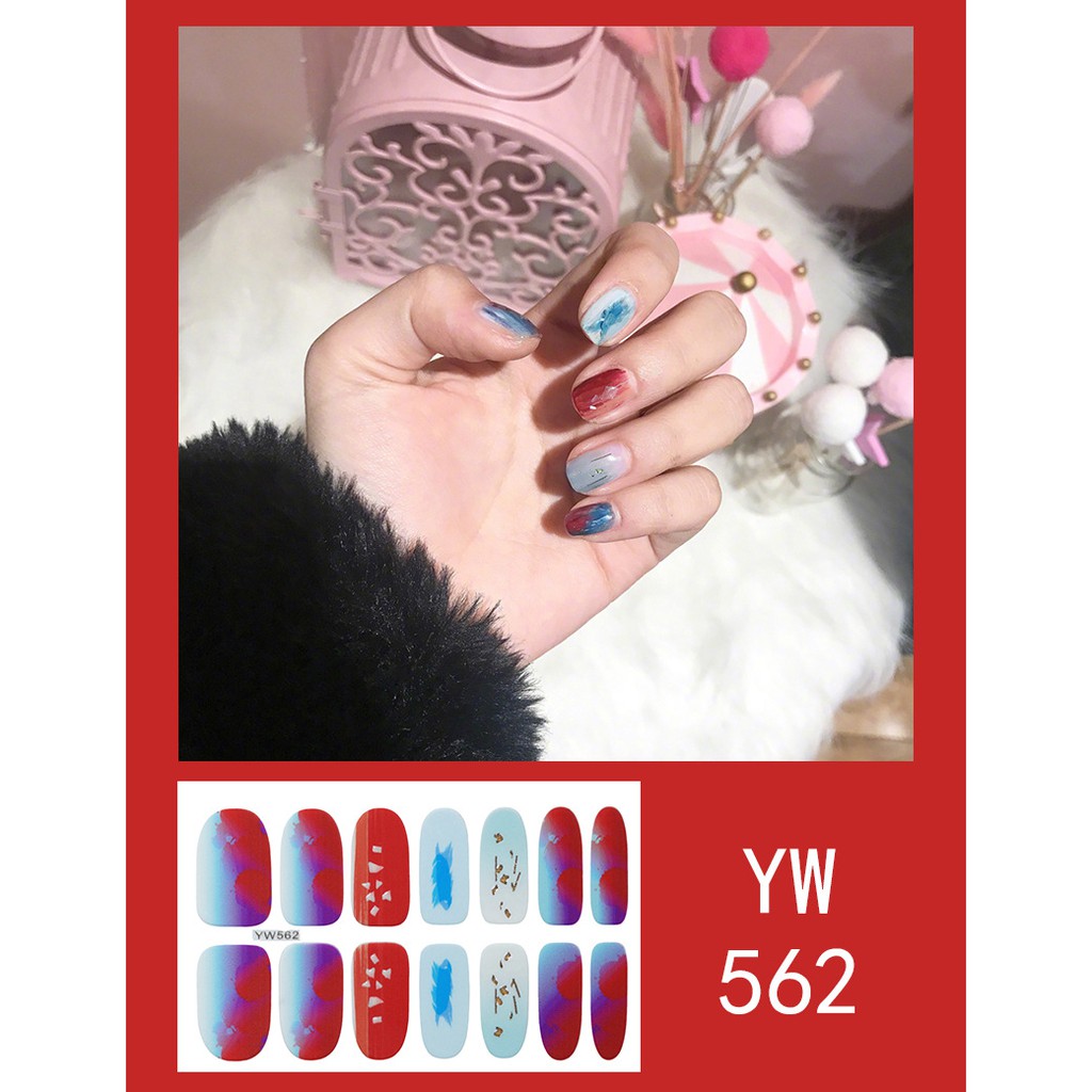 Stiker kuku Nail art Waterproof sticker Part 5 stiker (14 pcs) sticker Kuku nail art