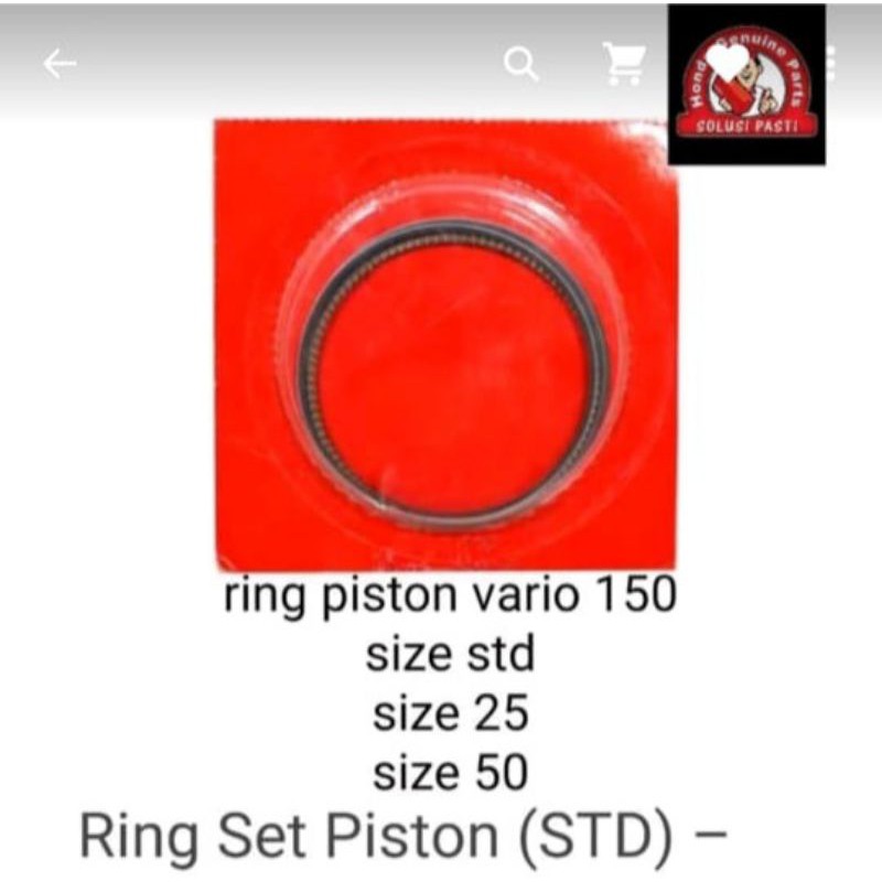 ring piston vario 150 asli honda