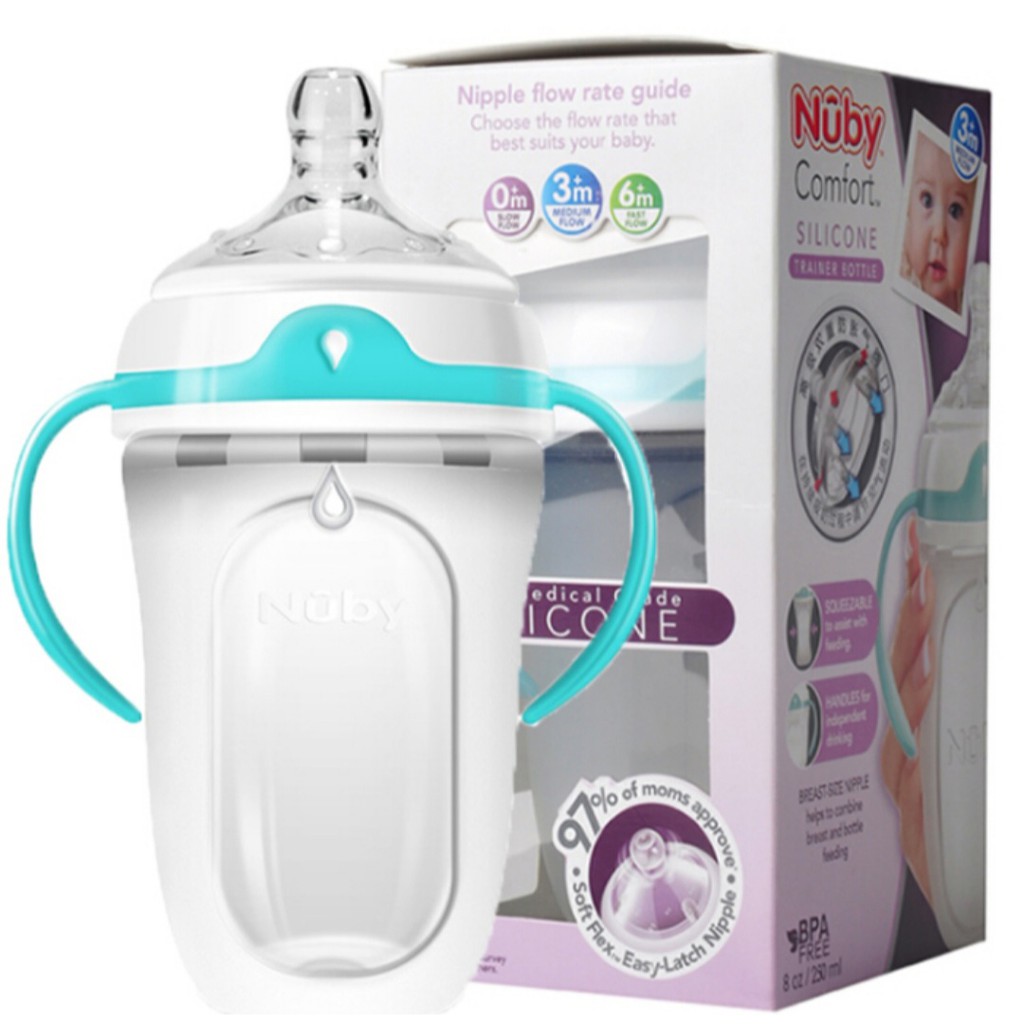 Nuby 113871 Comfort 360 Silicone Anti Colic &amp; Anti Reflux 3m+ 250ml