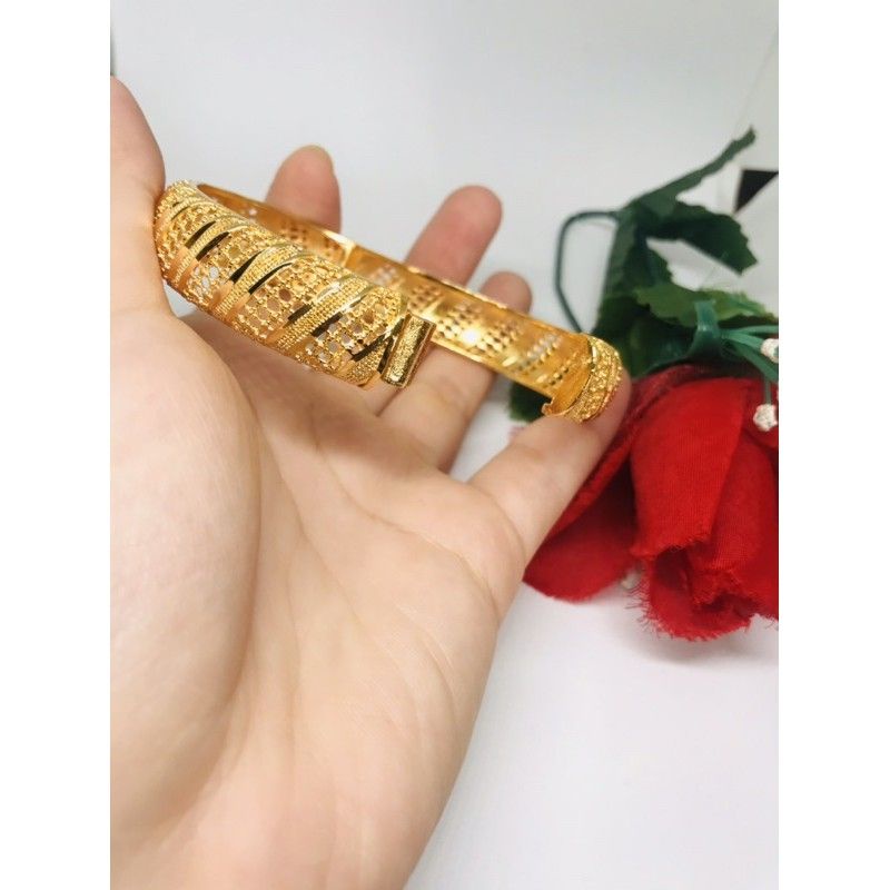 GELANG TABGAN BANGKOK WARNA EMAS 24 K PERHIASAN WANITA DEWASA