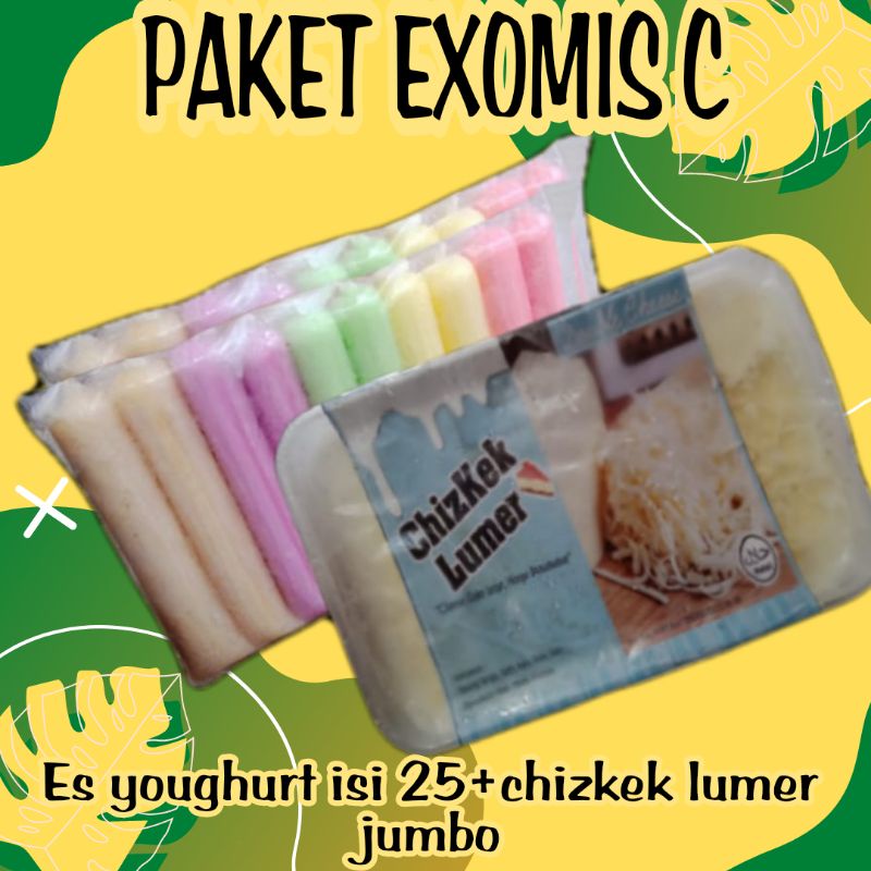 

PAKET EXONOMIS D( CHIZKEK LUMER JUMBO+ES YOUGHURT ISI 25)