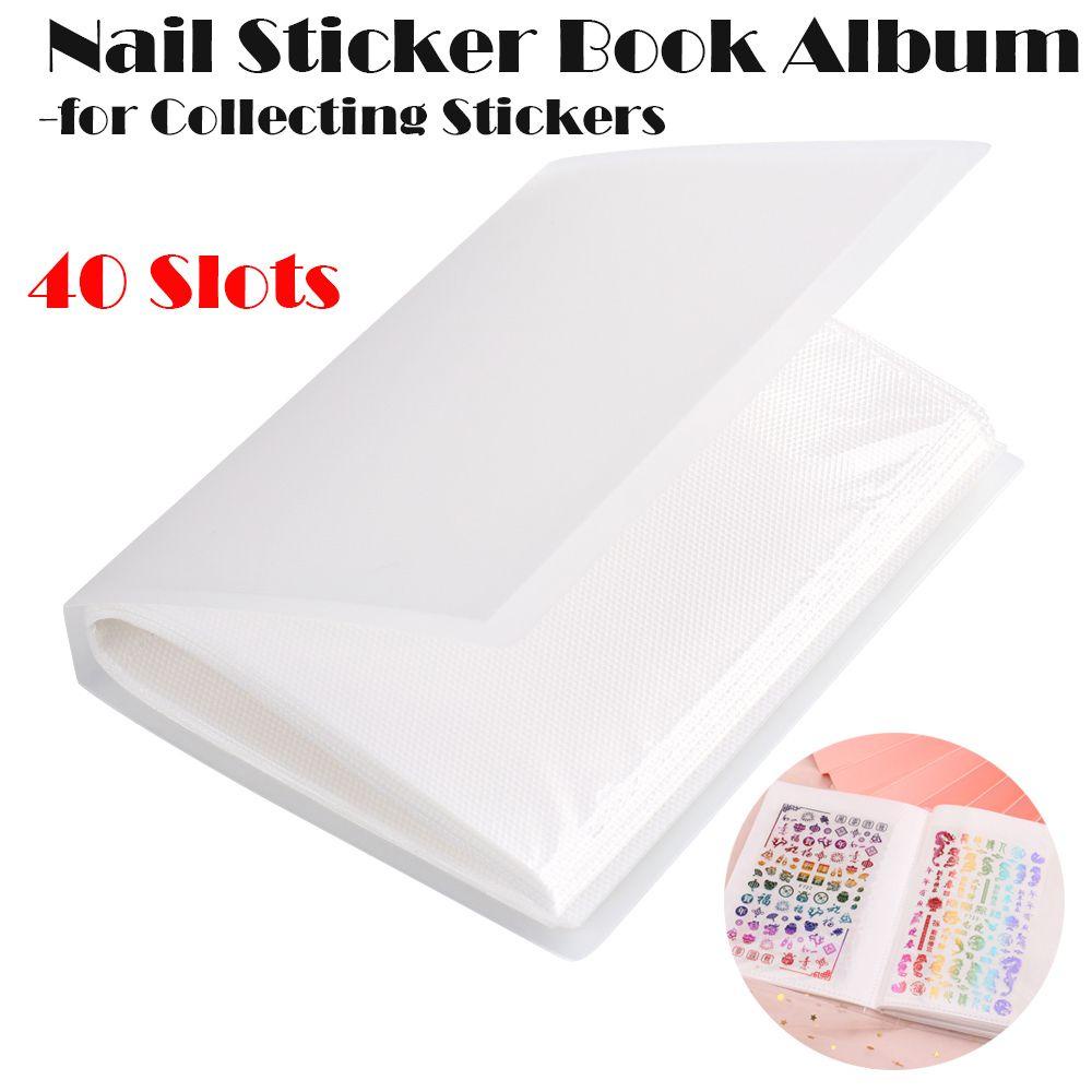 R-flower 40slot Stiker Kuku Buku Album Manicure Notebook Holder Ukuran Besar