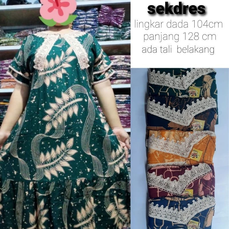 Daster Arab Renda Motif Bahan Rayon Wanita Dewasa Kekinian