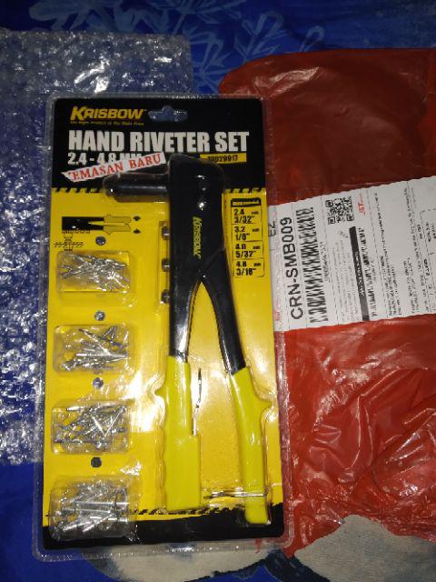 Krisbow Hand Riveter Alat Tang Rivet Alat Memasang Paku Keling