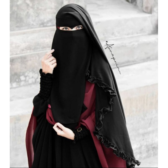 Yaman elang rempel 2 layer cadar niqab yemen elang