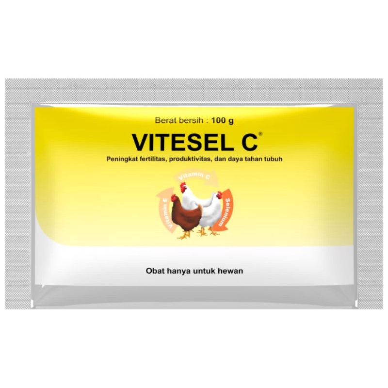VITESEL C medion 100 gram kombinasi vit C, E, dan Selenium untuk ayam