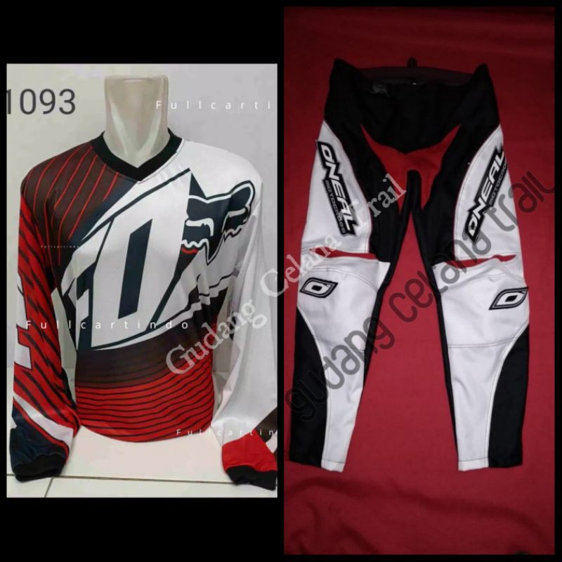 jersey set fox merah