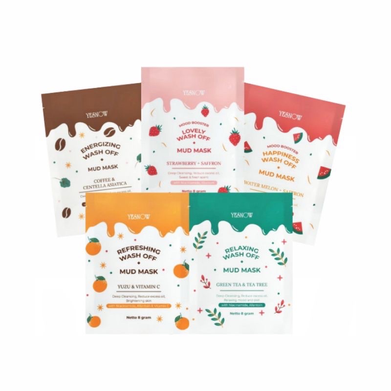 &lt;uc.xx&gt; [ harga box isi 10 sachet ] yesnow mud mask - masker yesnow mud mask washing mask