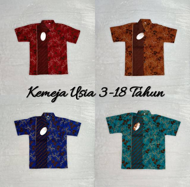 Kemeja Batik Anak Usia 1,2,3,4,5,6,7,8,9,10,11,12,13,14,15,16,17,18 Tahun Grosir Kemeja Batik Murah
