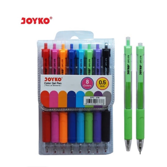 

Sale Color Gel Pen Pena Jel Warna Joyko Gpc-278 8 Warna 0.5 Mm Hemat