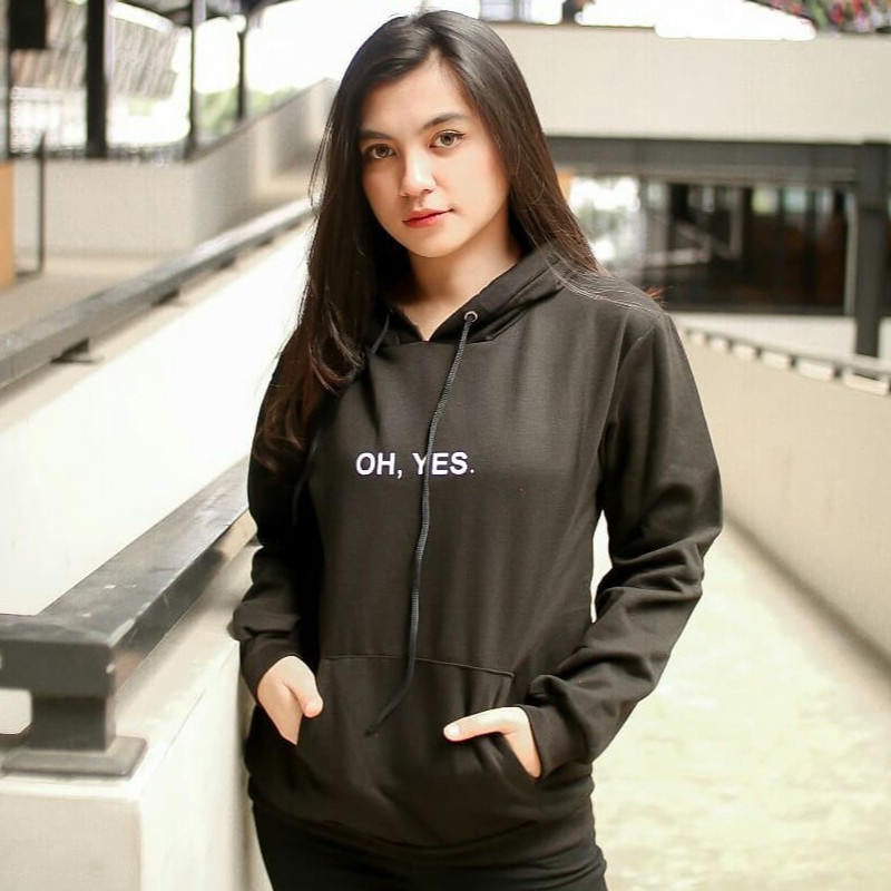 OH YES Hoodie - Jaket Hoodie Wanita-1