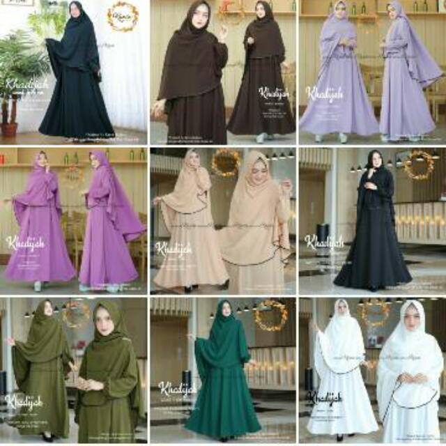 Gamis set Syar'i Khadijah Restok ori Kanza