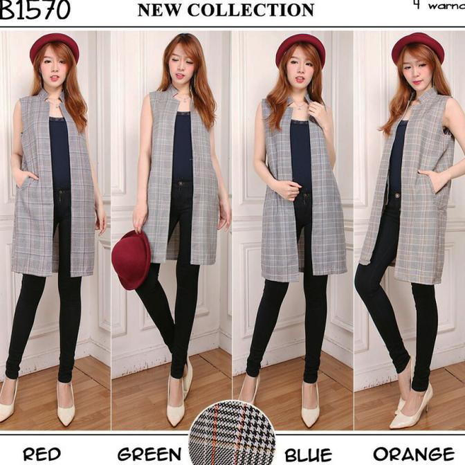 EDISI TERBARU LONG OUTER KOTAK KOTAK ZR KUTUNG CEPETAN..