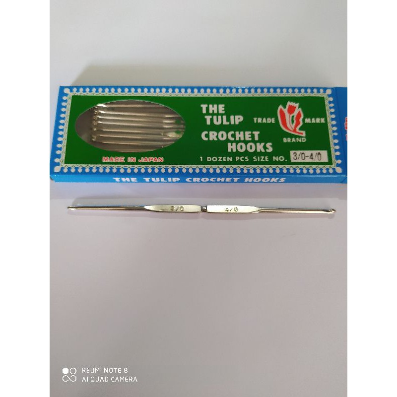 Crochet hooks / hakpen / jarum rajut  double point merk TULIP besi ukuran 3/4