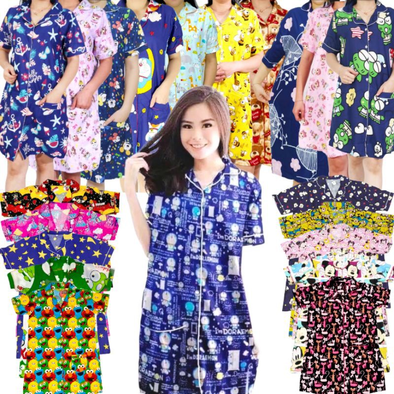 DASTER JUMBO LD 120/GAUN LONGGAR WANITA DEWASA BIG SIZE MOTIF KATUN JEPANG KARAKTER