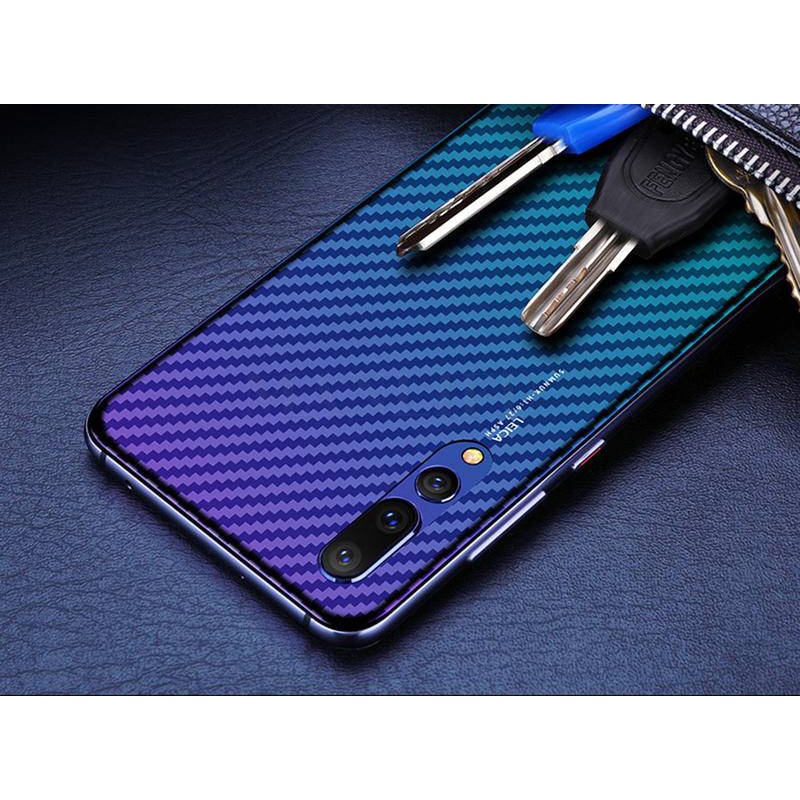 2Pcs/lot Clear 3D Carbon Fiber Soft Matte Back Screen Protector For Huawei P 9 10 20 30 40 50 Pro Film