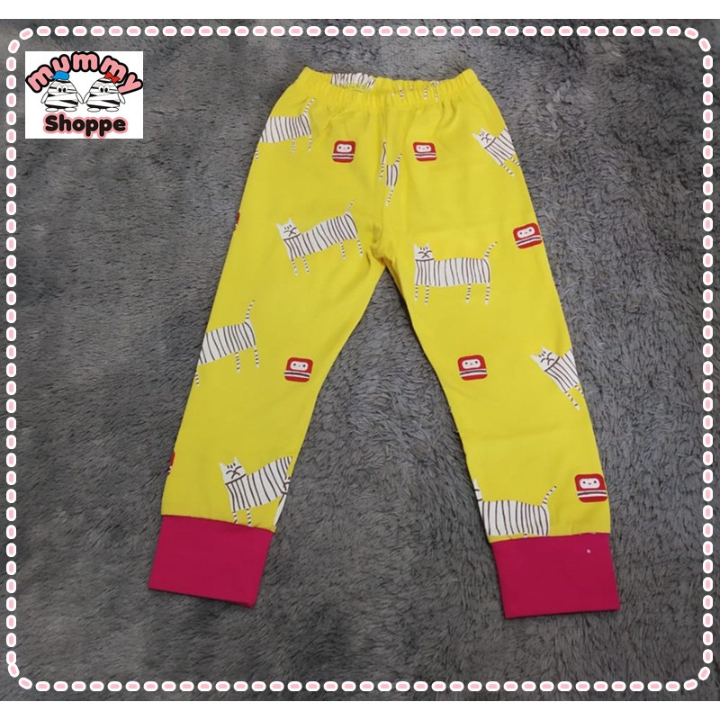 setelan baju tidur anak SE 25-E Piyama Cat world pink yellow