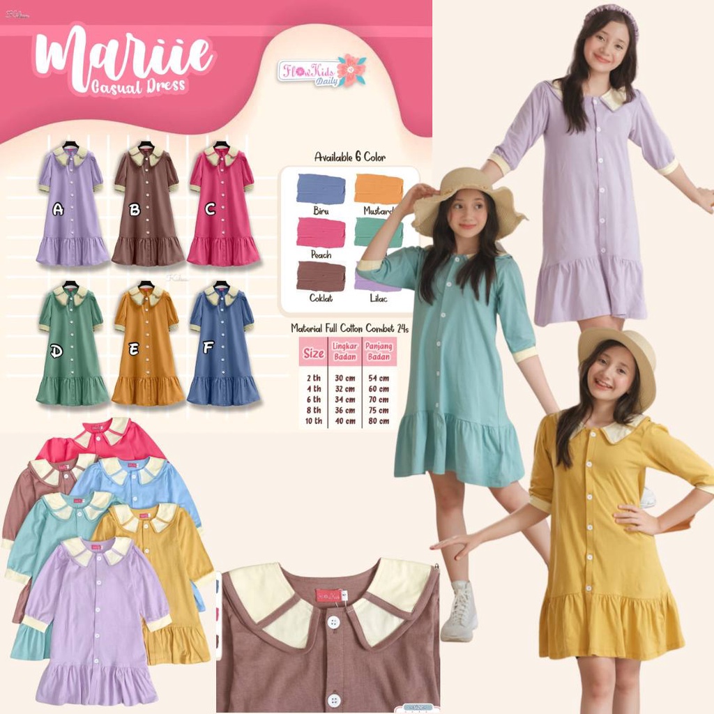 Dress anak Mariie Casual By Flowkids