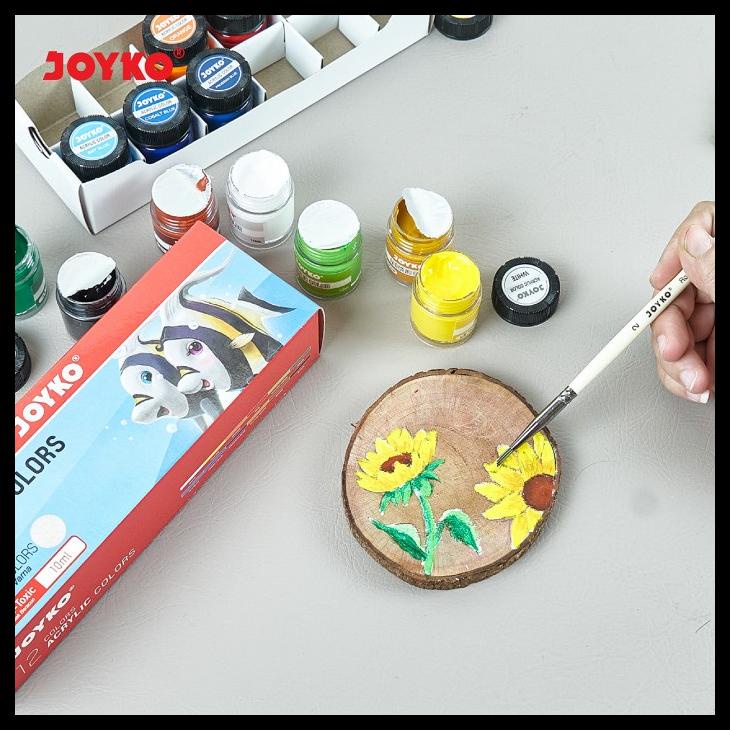 

BISA COD JOYKO TITI ACRYLIC COLOUR SET / CAT AKRILIK 12 WARNA JOYKO ACC-10ML-12 TERBAIK 11