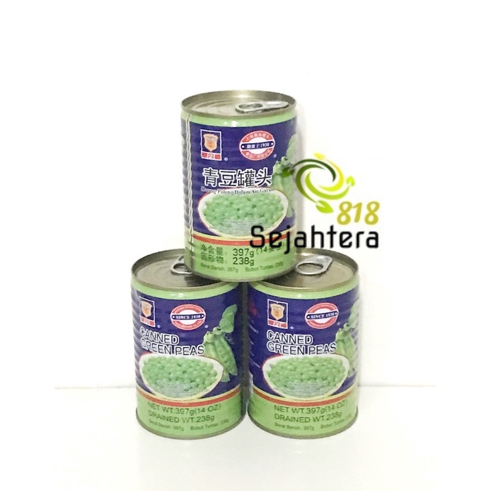 

Maling TTS Green Peans Canned / Kacang Polong Kaleng 397g