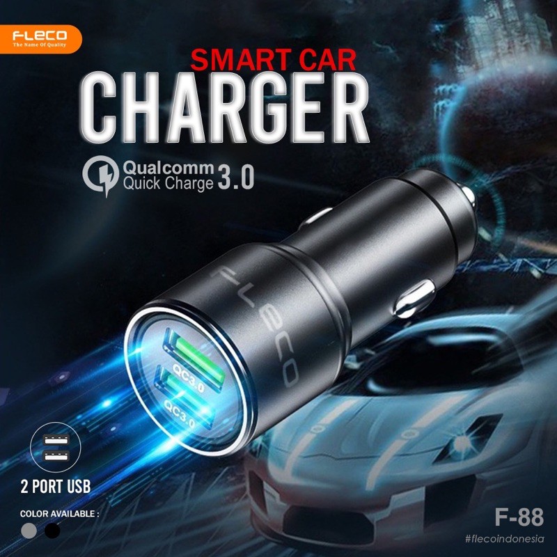 PROMO BATOK SAVER FLECO F88 INDOMINUREX ORIGINAL BODY METAL  2USB FAST CHARGING 36w