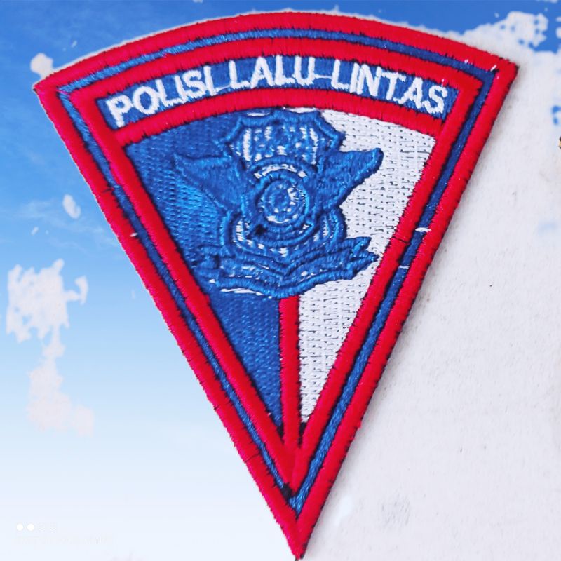 Logo Lantas bordir timbul 3d