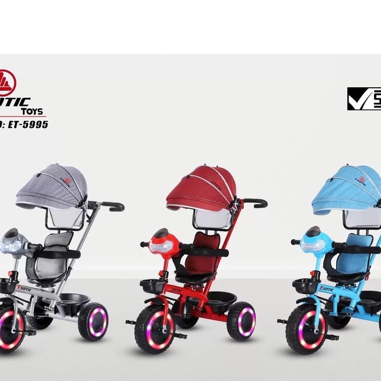 EXOTIC ET-5995 Tricycle Stroller Micro Trike Smart Trike Sepeda BMX Sepeda Anak Bayi Sepeda Roda 3 T