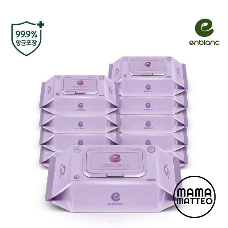 ENBLANC WIPES / Tissue basah KOREA Enblanc / Indipink Pink Violet Creme Cream Beige / Tisu Travel Wipes Mini / BANDUNG